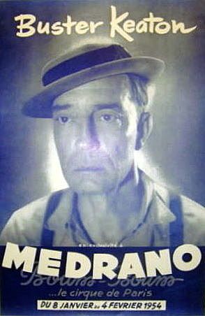 Affiche de Buster Keaton de passage au cirque Medrano