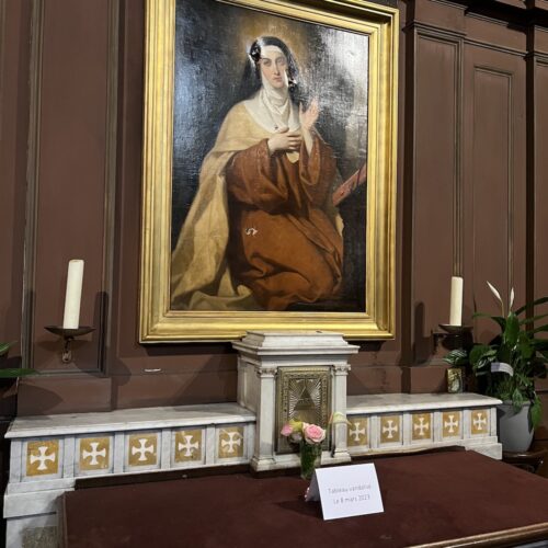 Tableau de Thérèse d'Avilla dans l'église Notre Dame de lorette