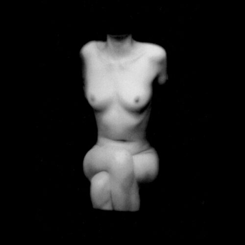 Photo en noir et blanc d'un buste de femme nu par Maurice Renoma