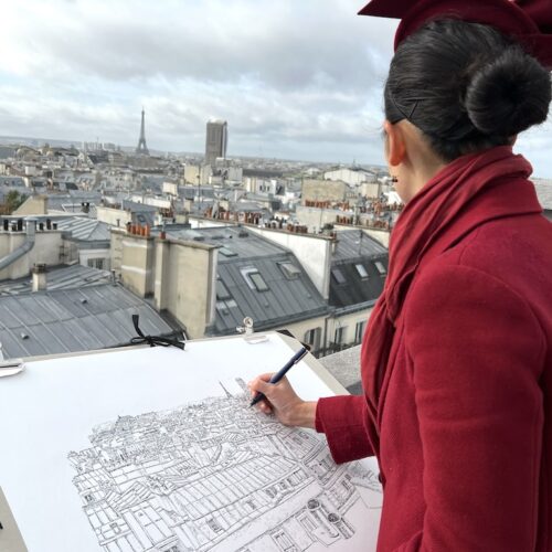 Christelle Téa dessine les toits de Paris