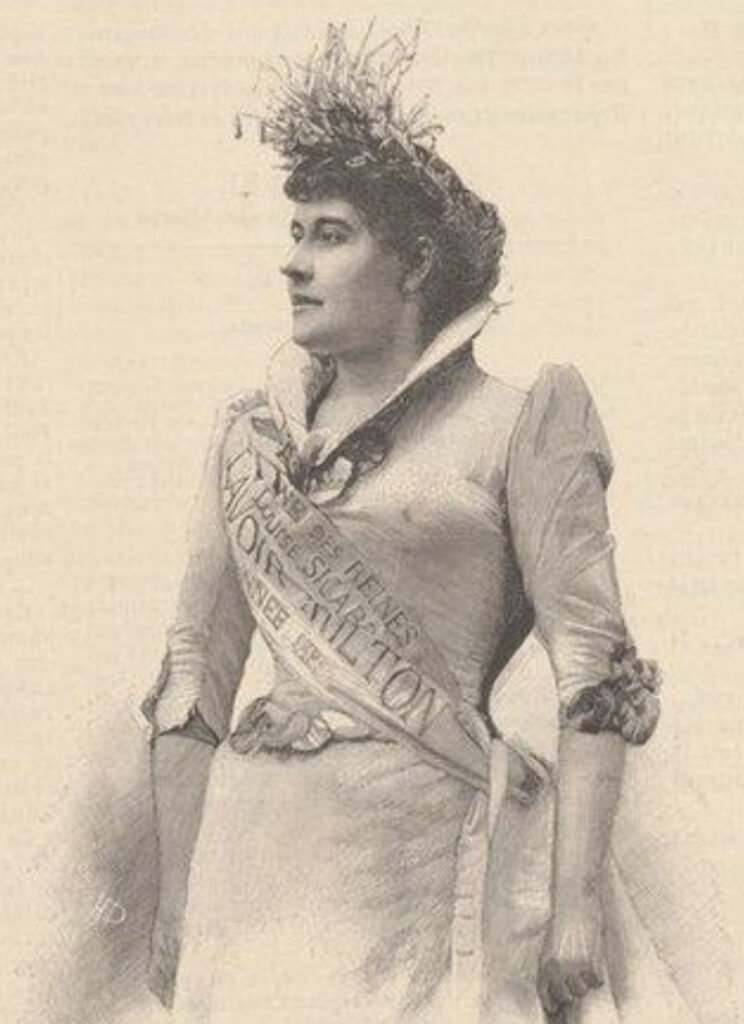 Louise Sicard, reine des reines des blanchisseuses, 1891.