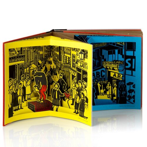 Pages ouvertes du livre pop up "Edith Piaf"