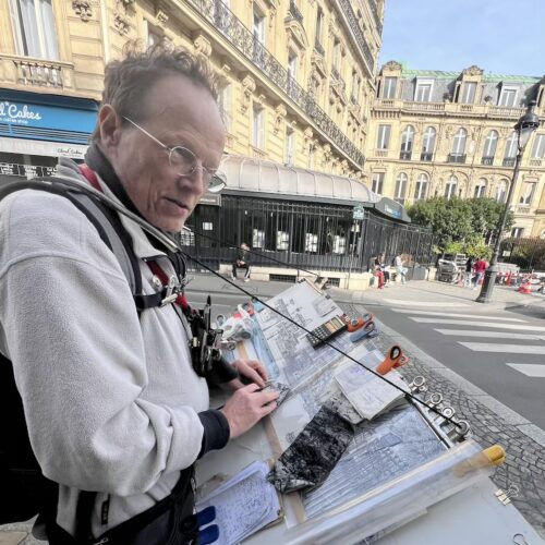 Christian poursuit son dessin, ici en octobre 2025