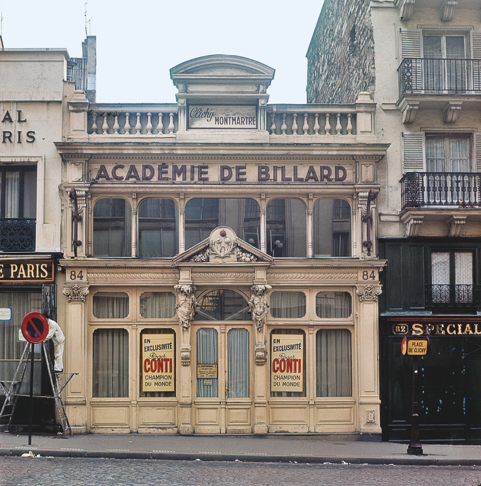 Façade de l'Académie de Billard, rue de Clichy