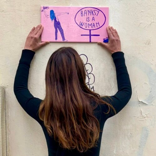 "Bansky is a woman" carreau de céramique par Feesdesrues