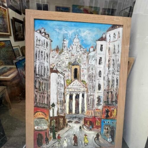 Vue de la rue Laffitte peinte par Bruno Emile Laurent